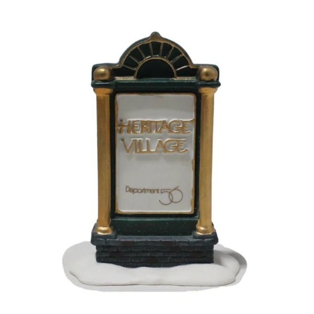 DEPT 56‎ HERITAGE VILLAGE COLLECTION PORCELAIN SIGN